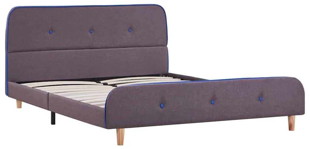 Estrutura para cama sem colchão Taupe Tecido 135x190 cm