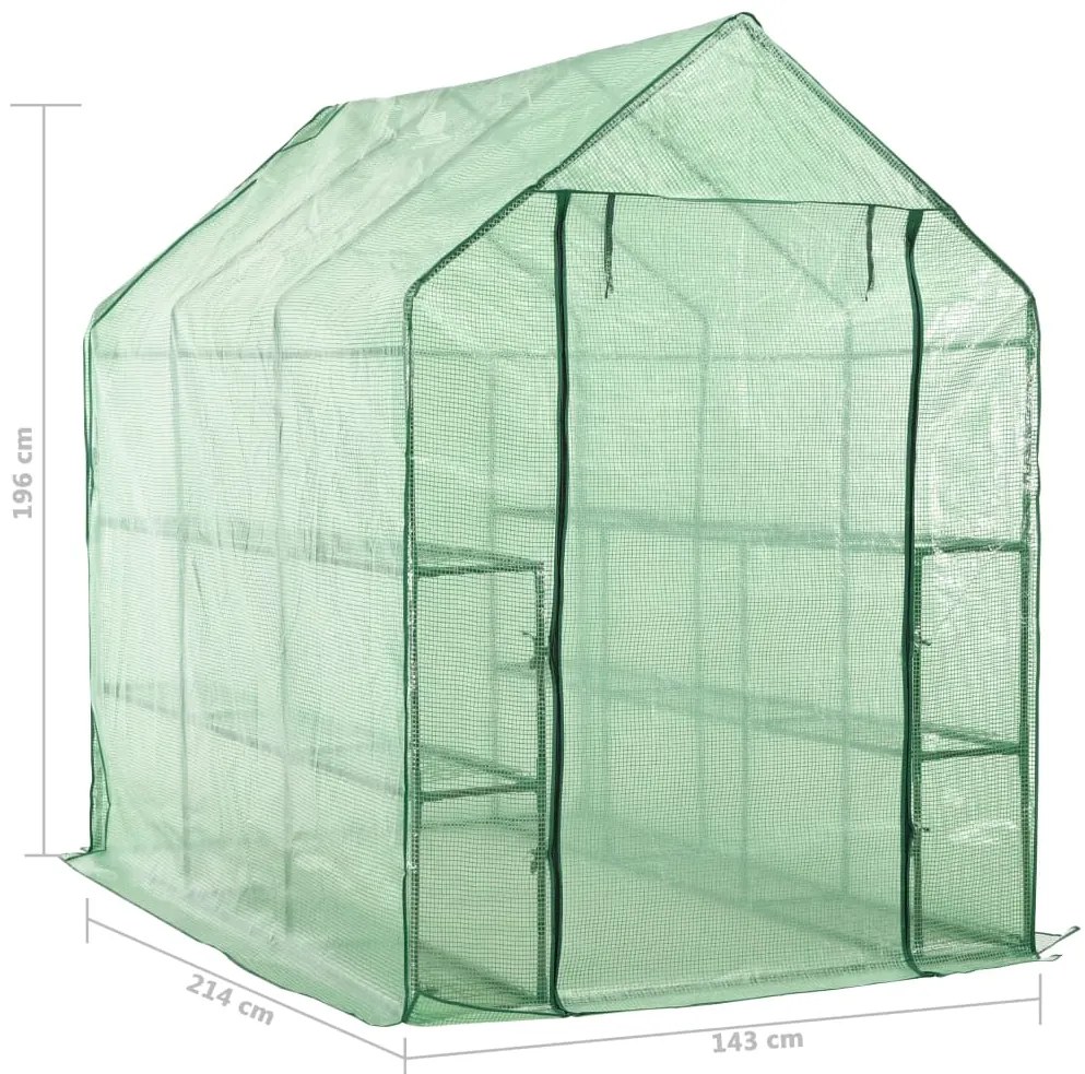 Estufa com 12 prateleiras 143x214x196 cm aço