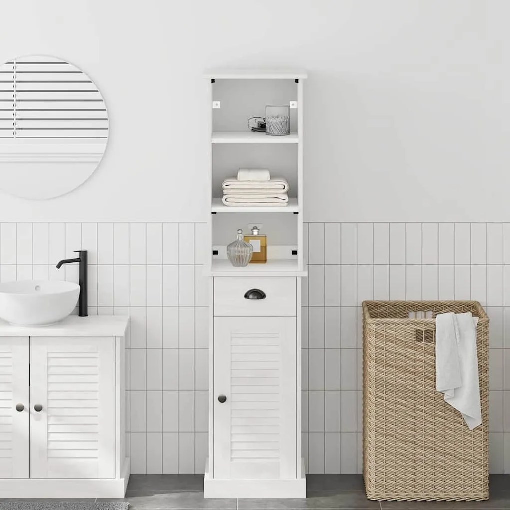 vidaXL Conjunto de Móveis para Banheiro VIGO 2 pcs Marrom e Branco