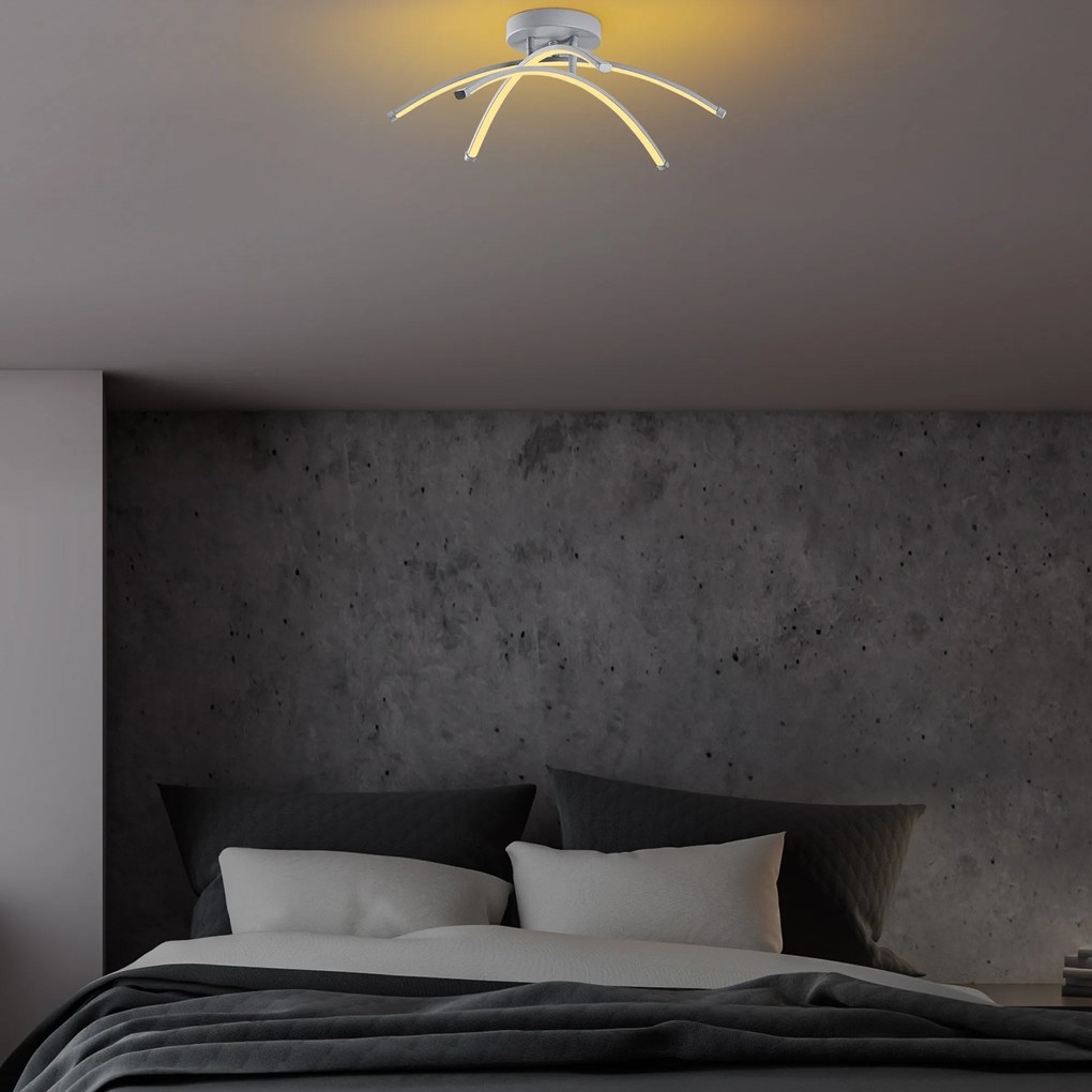 Chandelier Ledbanana – Cinzento – 57 cm x 20 cm x 57 cm