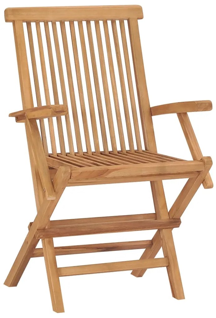 Cadeiras de jardim c/ almofadões azuis-claros 8 pcs teca maciça