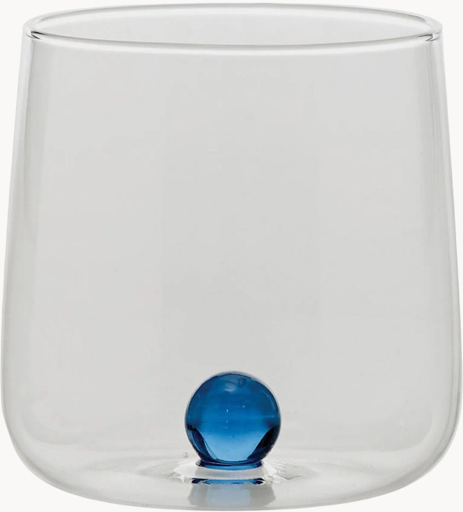 Copos em vidro de borossilicato artesanais Bilia, conjunto de 6