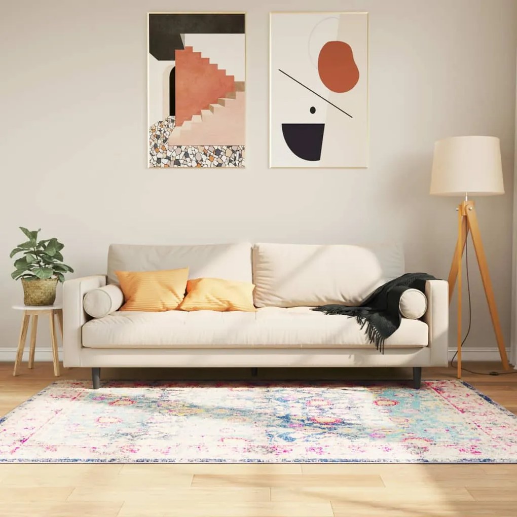 Tapete lavável antiderrapante 120x180 cm multicor