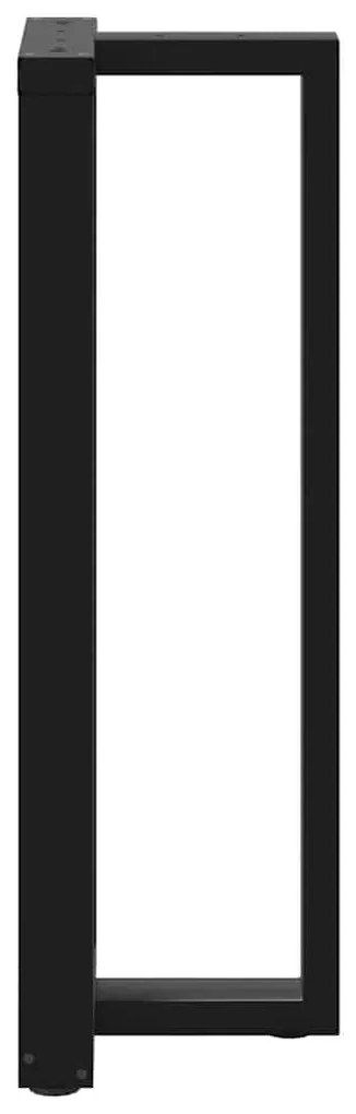 Pés de mesa de bar em forma de T, 2 peças, preto, 50x35x(110-111) cm,