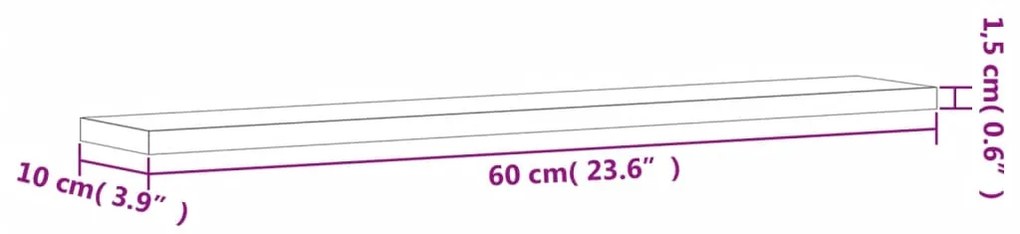 Prateleiras de parede 4pcs derivados de madeira cinzento sonoma