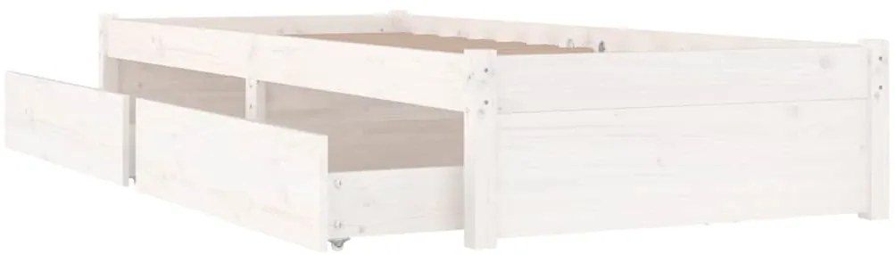 Estrutura de cama c/ gavetas 100x200 cm branco