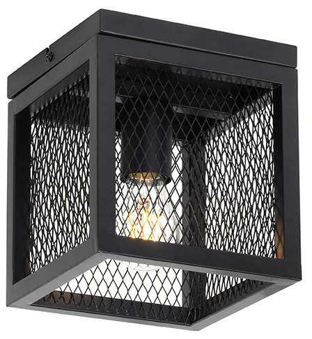 Candeeiro de teto industrial preto - CAGE Mesh Moderno