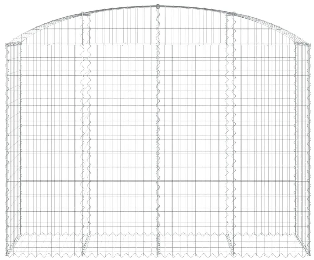 Cesto gabião arqueado 200x50x140/160 cm ferro galvanizado