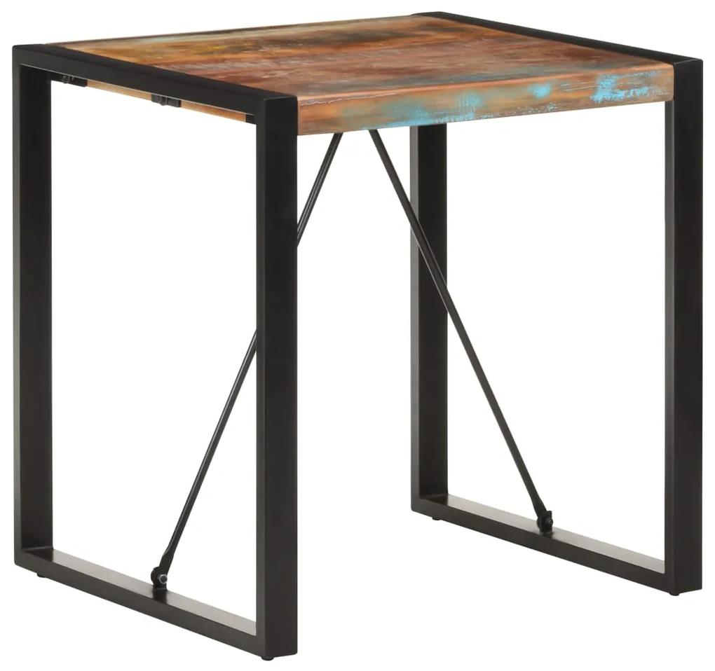 Mesa de jantar 70x70x75 cm madeira recuperada maciça