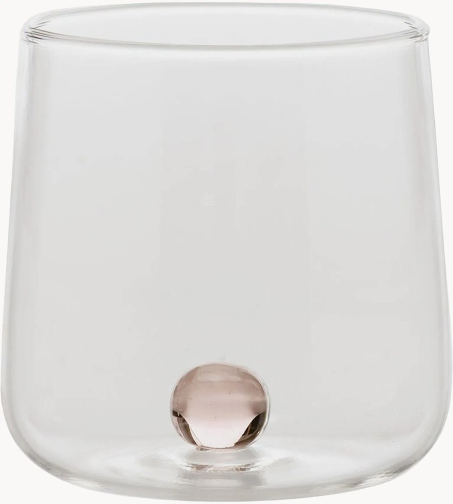 Copos em vidro de borossilicato artesanais Bilia, conjunto de 6