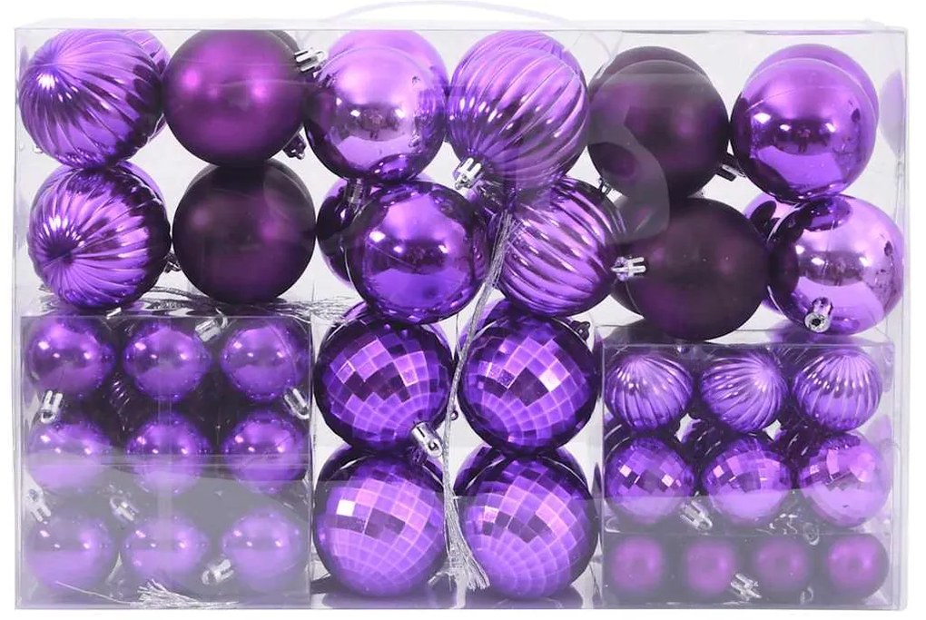 Enfeites de Natal 100 pcs Ø3/4/6 cm lilás