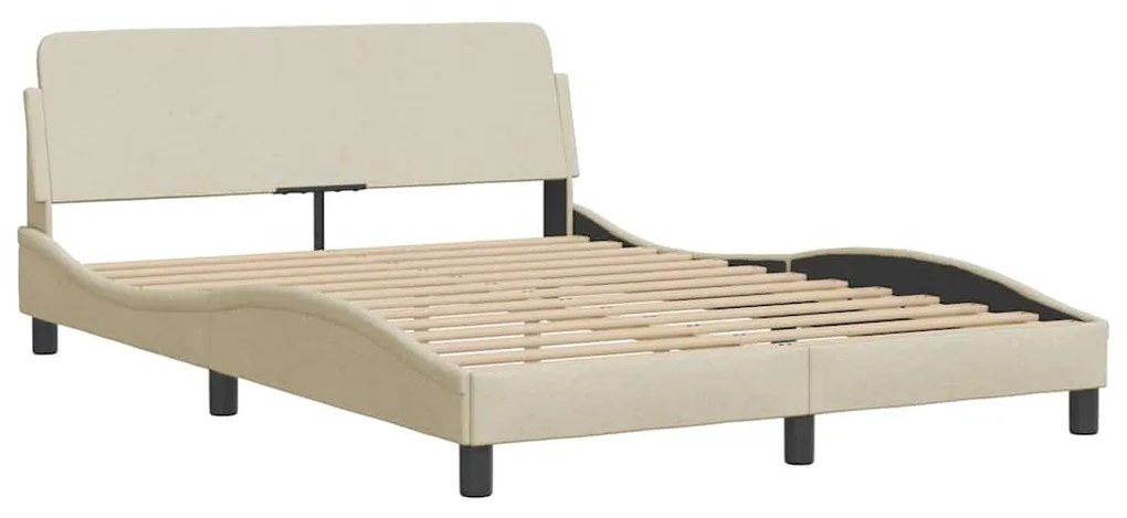 Estrutura de cama com LED sem colchão 140x200 cm tecido
