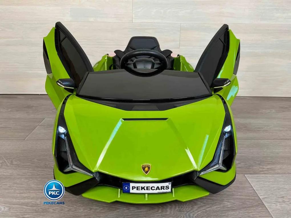 Carro eletrico crianças Lamborghini Sian 12V Ecrã MP4 2.4G Verde