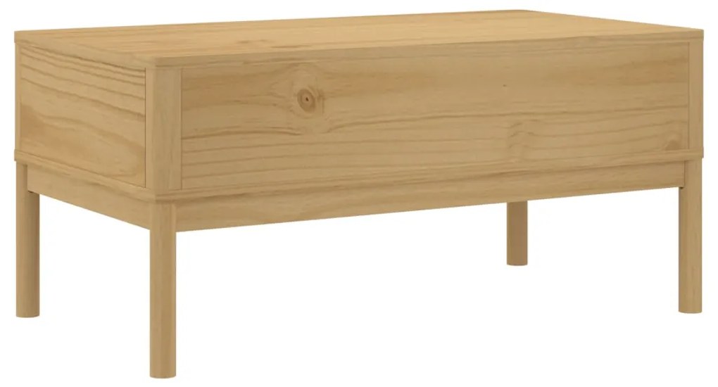 Mesa de centro FLORO 99x55,5x45 cm pinho maciço castanho mel