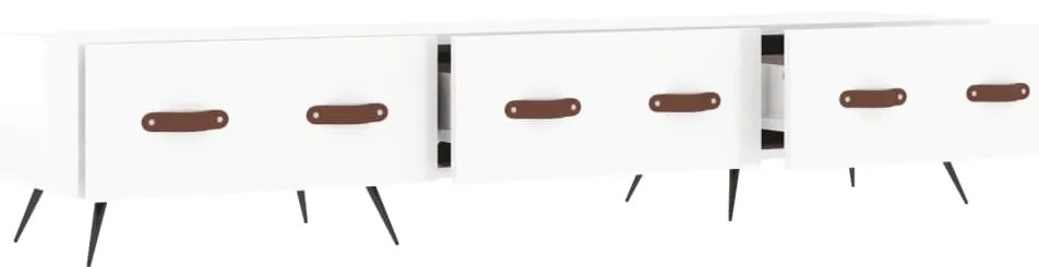 Móvel de TV 150x36x30 cm derivados de madeira branco brilhante