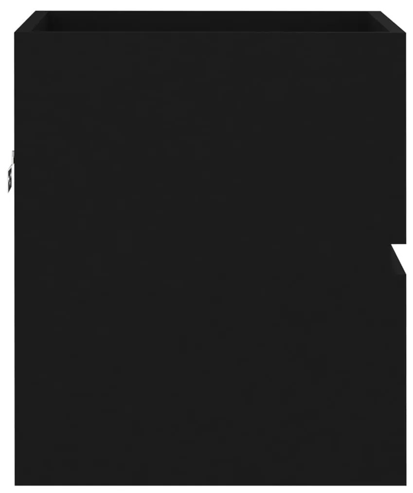 Armário de lavatório 41x38,5x45 cm derivados de madeira preto