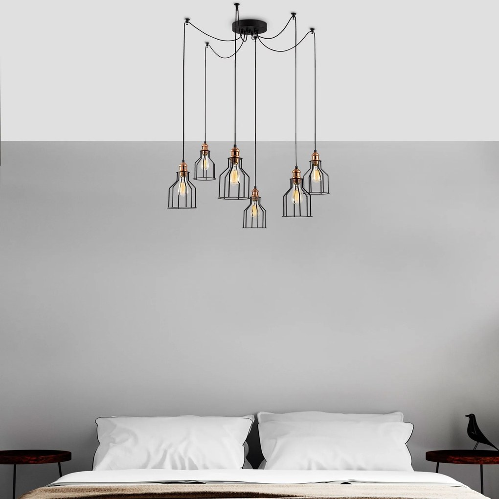 Candeeiro de Teto Alacati – Preto – 137 cm