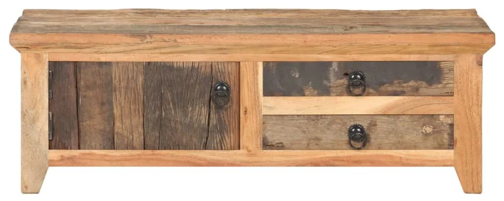 Mesa de centro 90x50x31 cm madeira recuperada maciça