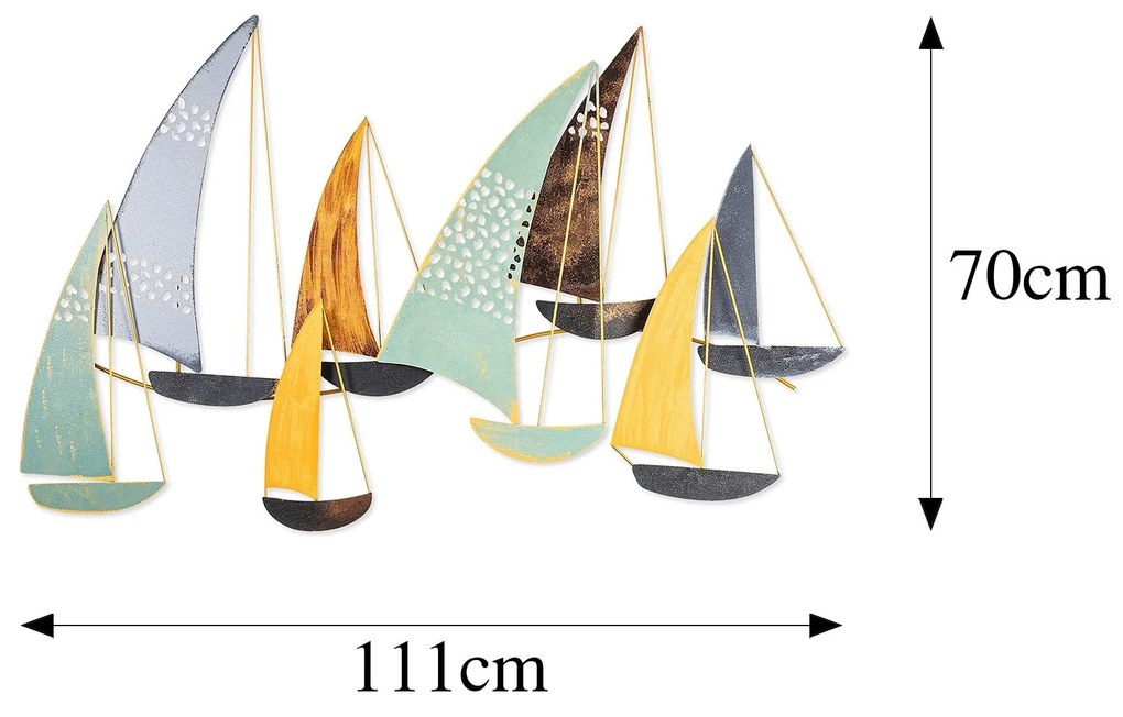 Acessório Decorativo de Parede Yavuz – Multicolor – 111 x 70 x 8 cm