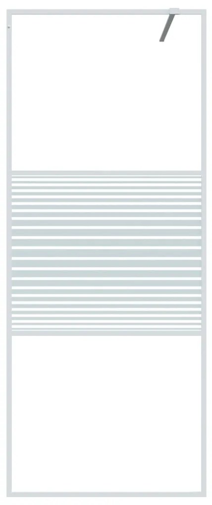 Divisória de chuveiro vidro transparente ESG 80x195 cm branco