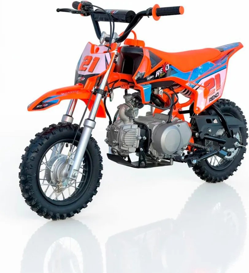 Mini Moto Infantil para crianças REXO K90A 90cc Semi-Automática 10/10" 4T Laranja