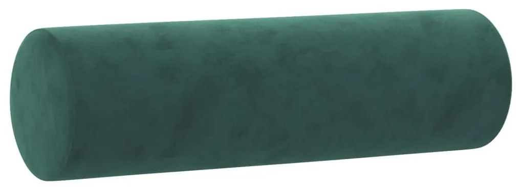 Sofá 2 lug. c/ almofadas decorativas 120 cm veludo verde-escuro