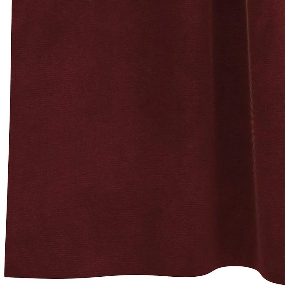 Cortinas Blackout vidaXL com Laços de Pendurar 2 pcs Bordô Veludo