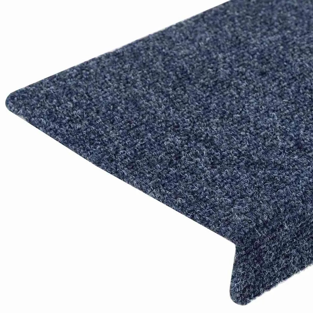 Tapetes de escada 5 pcs 65x21x4 cm tecido agulhado antracite