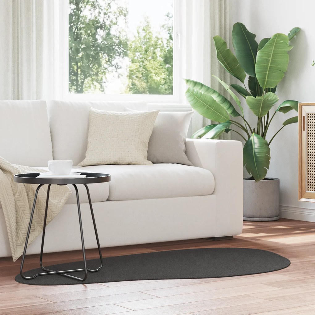 vidaXL Tapete 'HUARTE'de Pelo Curto, Suave e Lavável Antracite 80x150 cm