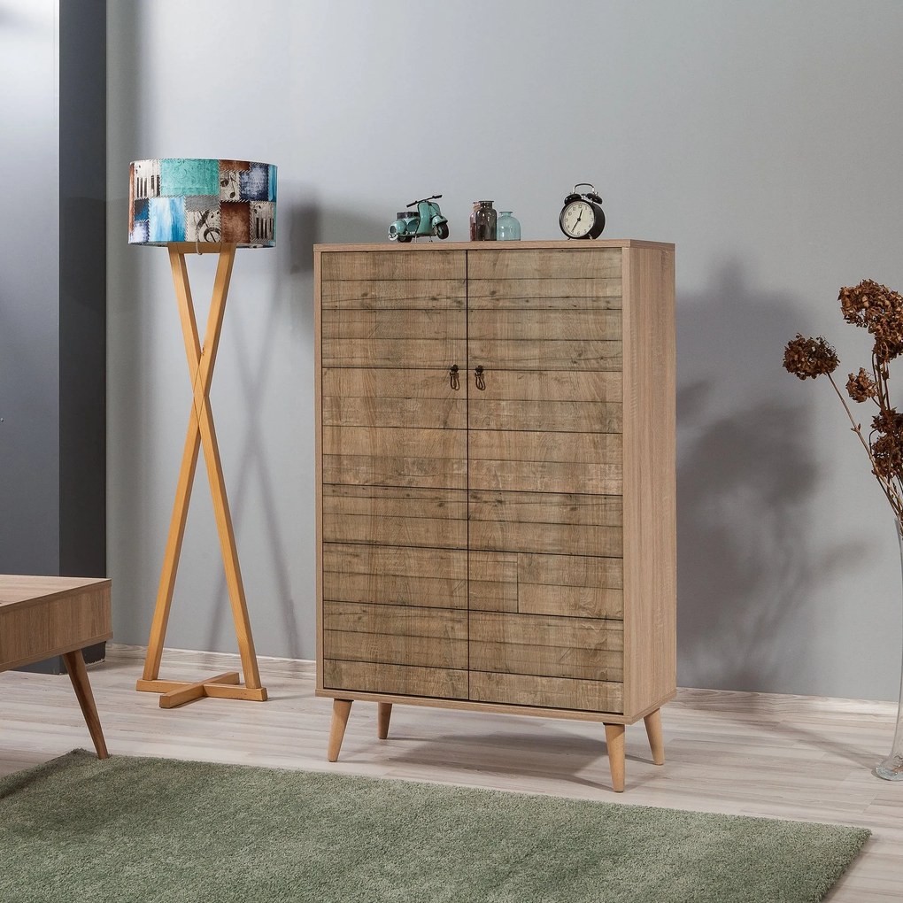 Armário Multiusos Multibox – Carvalho Sonoma – 80x127x36 cm