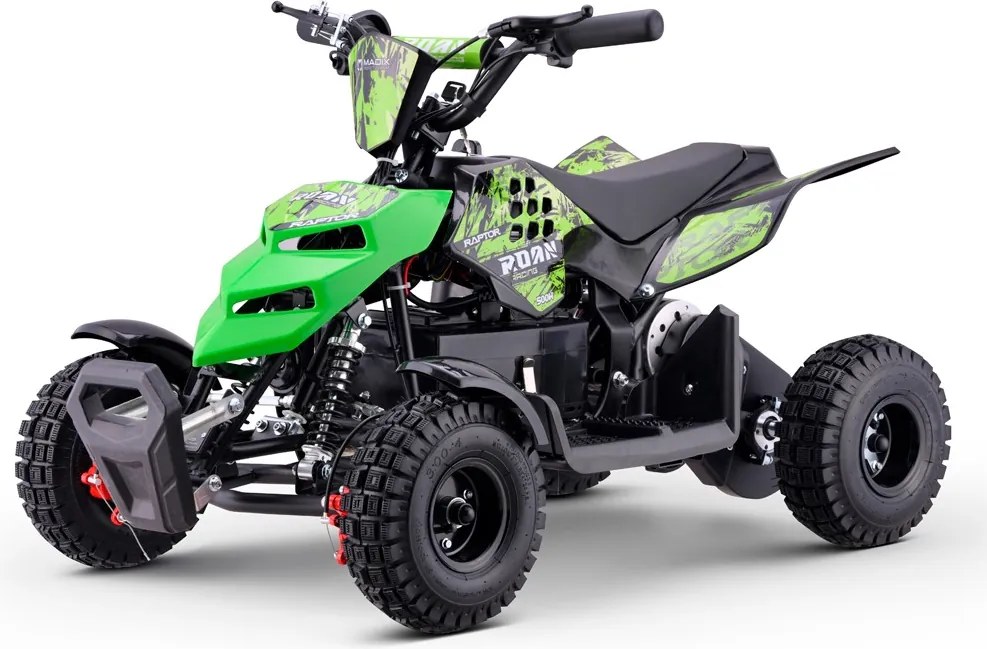 Mini Moto 4 elétrica para crianças Roan Raptor R4 500W Verde