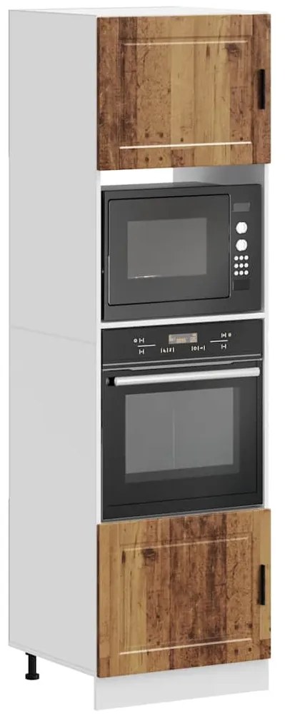 vidaXL Armários forno 2 pcs Porto derivados de madeira madeira velha