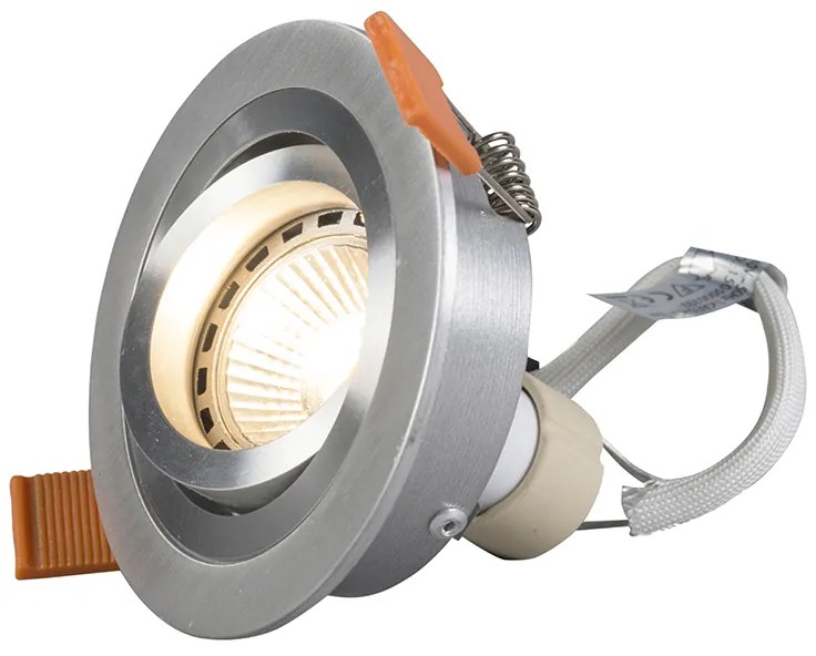 Foco embutido inteligente moderno aço incl. Fonte de luz Wifi GU10 - Rondoo