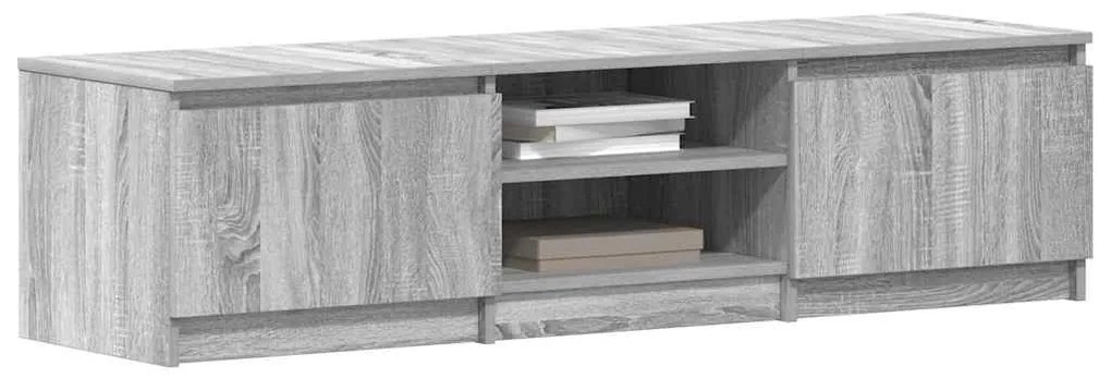 Móvel de TV 140x40x35,5 cm derivados de madeira cinzento sonoma