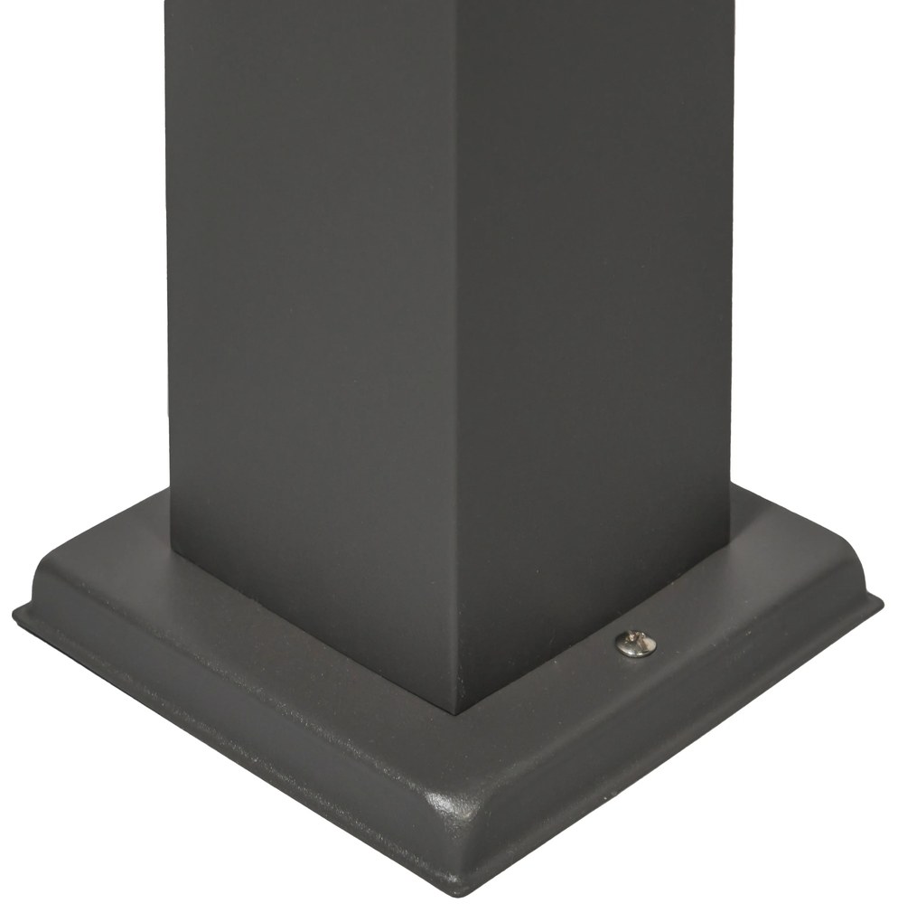 Candeeiro de poste moderno para exterior cinzento escuro com opal 80 cm IP44 - Malios Design,Moderno