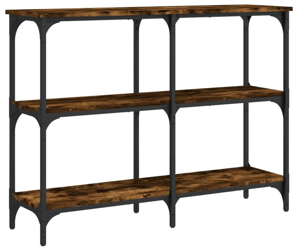 Mesa consola 100x29x75 cm derivados de madeira carvalho fumado
