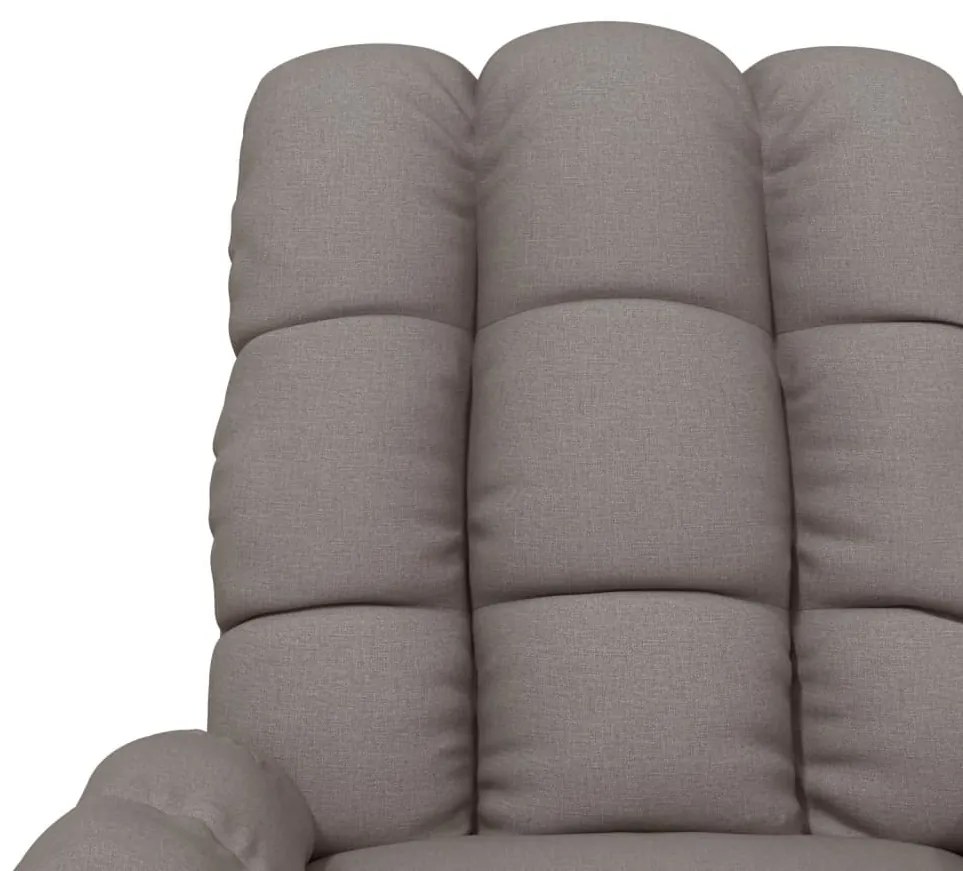 Poltrona de massagens tecido cinza-acastanhado