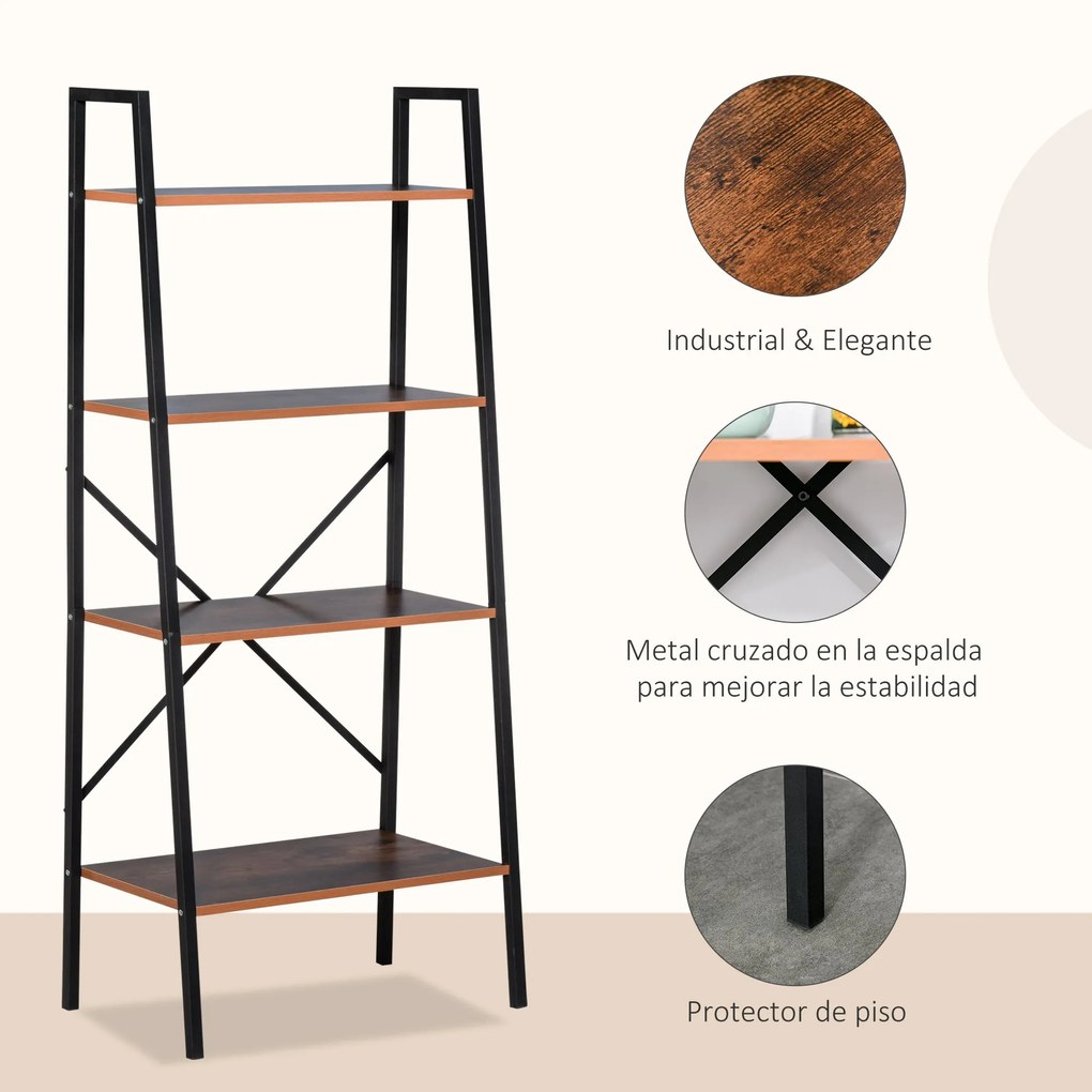 Estante com Prateleiras – Modelo Nancy – 60x35x145 – Madeira – 6 Nívei