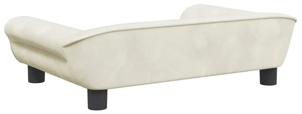 Cama para cães 70x48x22 cm veludo cor creme