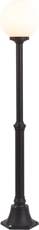 Candeeiro de Pé Exterior Clássico Preto com Vidro Opalino 140cm IP44 - Champs
