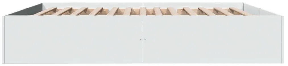 Estrutura de cama 180x200 cm derivados de madeira branco