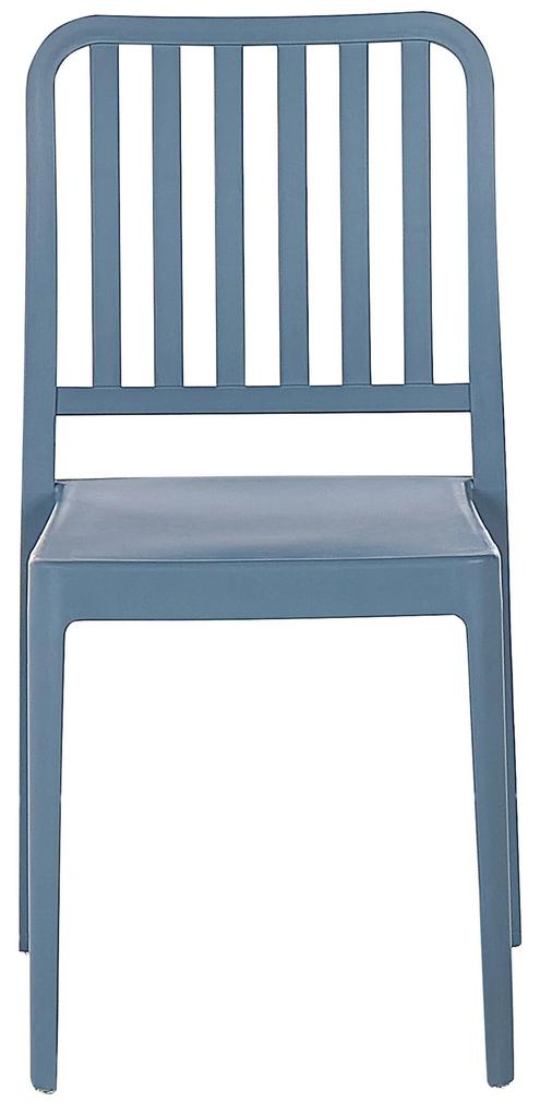 Conjunto de 2 cadeiras de jardim azuis SERSALE Beliani