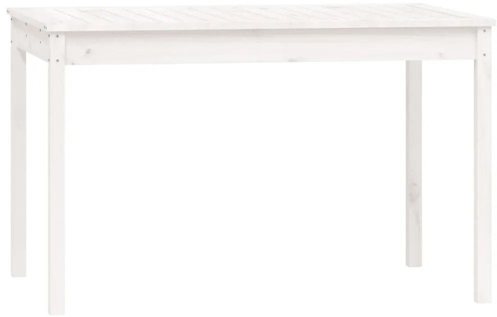 4 pcs conj. de jantar p/ jardim madeira de pinho maciça branco