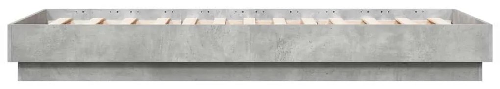Estrutura de cama 90x190 cm derivados de madeira cinza cimento
