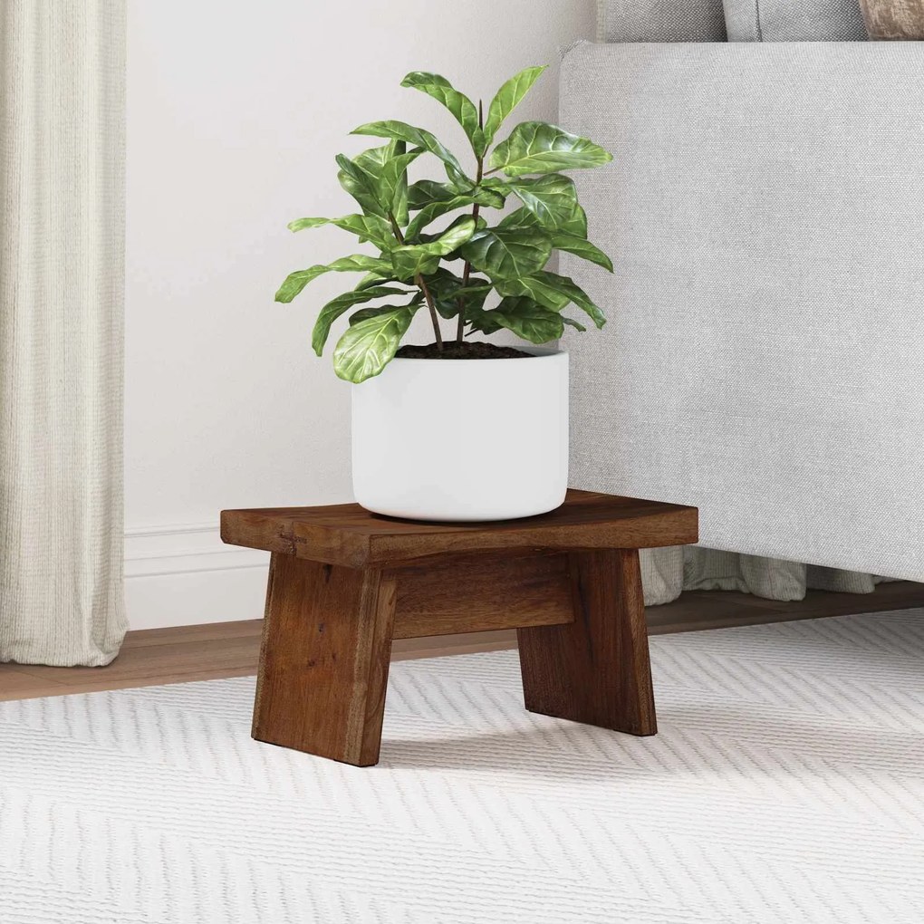 vidaXL Banqueta Natural 29 x 20 x 17 cm Madeira de Mogno