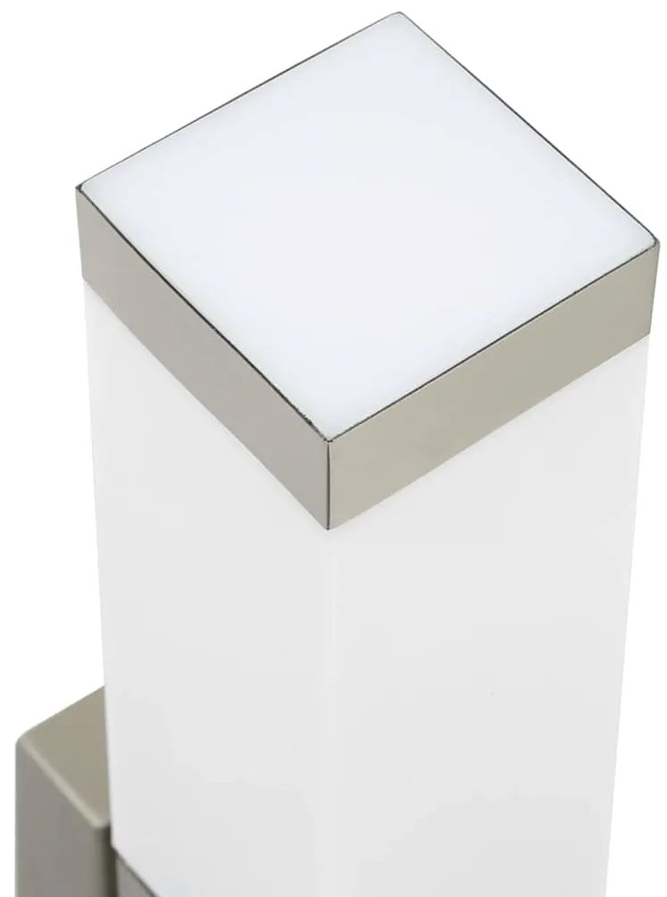Luz de Parede Externa Prateada Aço Inoxidável IP44