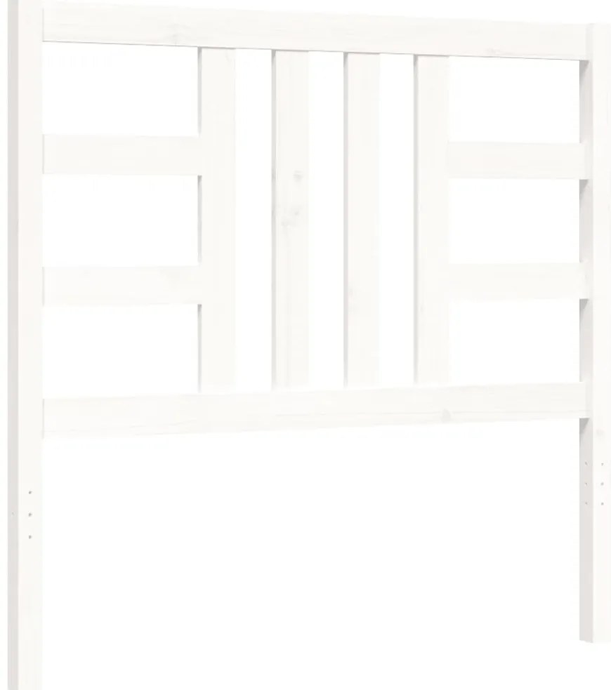 Cama sem colchão 100x200 cm madeira de pinho maciça branco