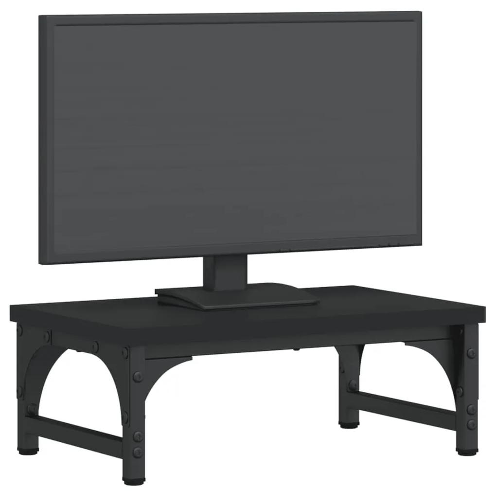 Suporte de monitor 37x23x14 cm derivados de madeira preto