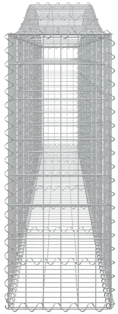 Cestos gabião arqueados 3 pcs 400x30x80/100cm ferro galvanizado