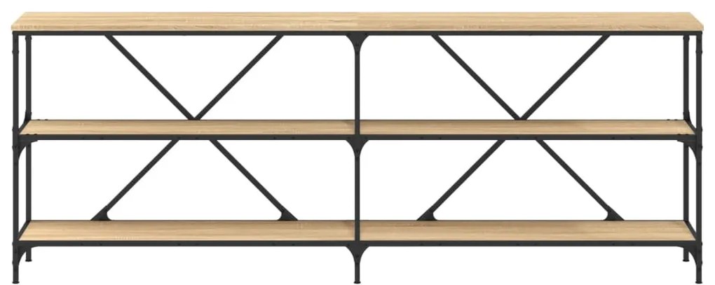 Mesa consola 200x30x75 cm deriv. madeira/ferro carvalho sonoma